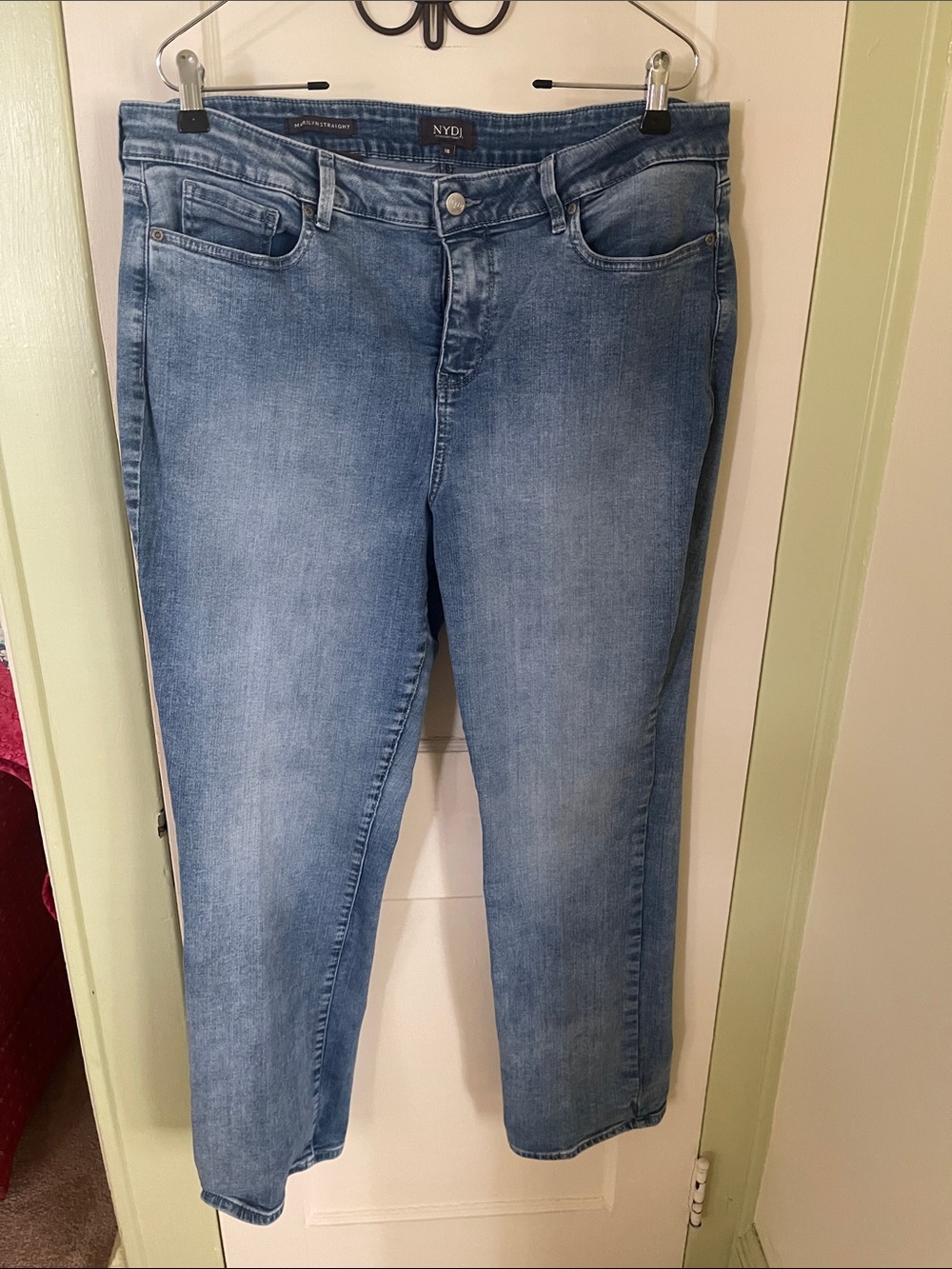 NYDJ Light Wash Straight Leg Jeans